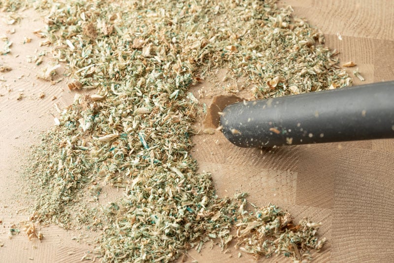 Utilisation d'un aspirateur pour les copeaux