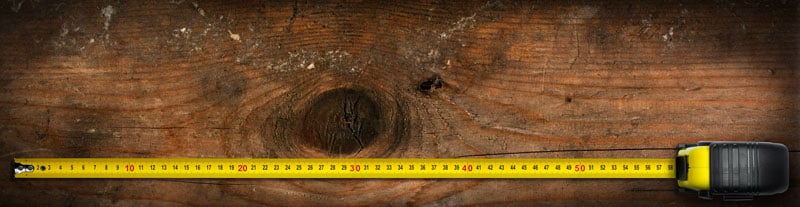 Mètre installé sur un établi