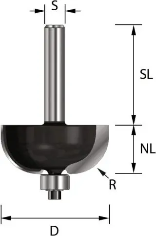 Fraise à congés R5 avec roulement