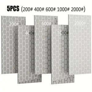Lot de 5 pierres diamantées pour l’affûtage des fers de toupie, mèches à défoncer, ciseaux à bois, couteaux ménagés, etc