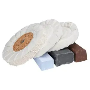 Set de polissage pour aluminium Ø 200 x 20 mm, Ø 16 mm, 6 pcs