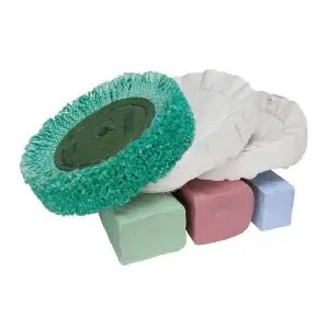Set de polissage pour acier inoxydable Ø 350 x 25 mm, Ø 16 mm, 6 pcs