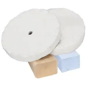 Set de polissage pour bois Ø 200 x 20 mm, Ø 16 mm, 4 pcs