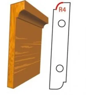Plaquette carbure plate-bande double coupe inférieure 5 (la pièce) - rayon 4 et carré