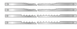 Assortiment de 12 lames de scie à chantourner à ergots longueur 127 mm