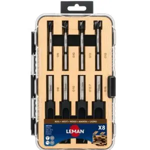Coffret de 4 mèches à bouchonner à façonner + 4 mèches à façonner à fond plat LEMAN