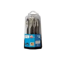 Coffret 10 mèches à bois plates - acier Ws