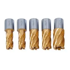 Foret HSS CDS, revêtement TiN, 14/18/22 mm, profondeur de perçage 25 mm, 5 pièces