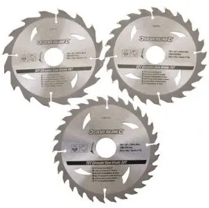 3 Lames de scie circulaire Carbure Ø 160 - 16 - 24 et 30 dents