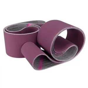Bandes abrasives toile 2000 x 75 mm - grain 80 (lot de 10)