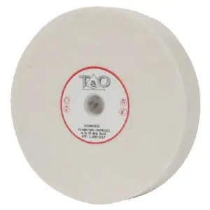 Meule blanche de touret pour finition Ø150 mm, épaisseur 20 mm, alésage 32 mm pour affûtage des outils HSS