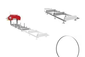 Scie à grumes thermique Holzmann BBS550SMART-G comprenant Rallonge pour scie à grumes et lame