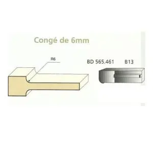 Jeu de 2 Couteaux Plates bandes CONGE 6mm - Travail par dessus - Le ravageur BD565461