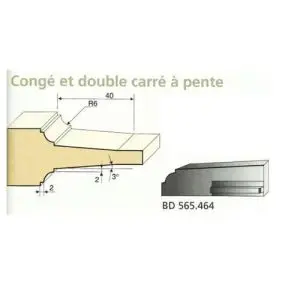 Jeu de 2 Couteaux Plates bandes CONGE + 2 CARRES A PENTE - Travail par dessous - Le ravageur BD565464