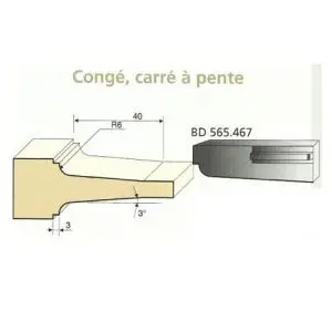 Jeu de 2 Couteaux Plates bandes CONGE + CARRE A PENTE - Travail par dessus - Le ravageur BD565467
