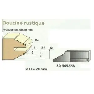 Jeu de 2 Couteaux DOUCINE RUSTIQUE - Travail par dessous - Le ravageur BD565558