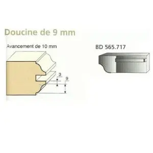 Jeu de 2 Couteaux DOUCINE 9mm - Travail par dessus - Le ravageur BD565717