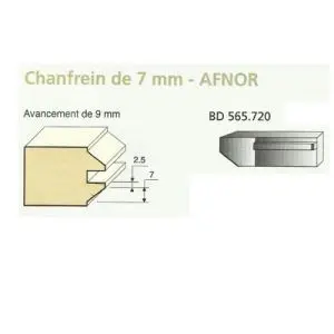 Jeu de 2 Couteaux CHANFREIN 7mm - Travail par dessus - Le ravageur BD565720