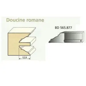 Jeu de 2 Couteaux DOUCINE ROMANE 20mm - Travail par dessus - Le ravageur BD565877