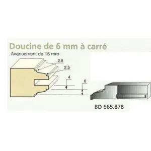Jeu de 2 Couteaux Doucine carré - Travail par dessous - Le ravageur BD565878