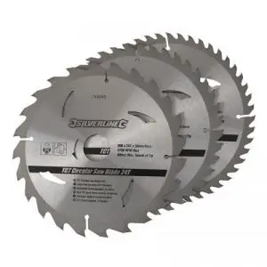 3 Lames de scie circulaire Carbure Ø 200 -  24-40-48 dents