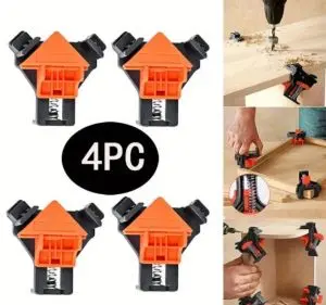 Lot de 4 pinces de serrage à 90°