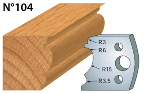 Fers de toupie hauteur 40 épaisseur 4 mm  Moulure double
