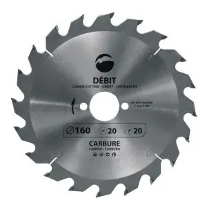 Lame de débit au carbure Ø190 - Alésage 16 - Nombre de dents 20 