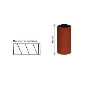 Rouleau de ponçage support caoutchouc alésage 30 m/m
