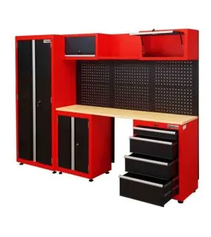 Ensemble armoires et table de travail Holzmann WESS13