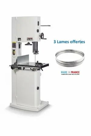 Scie à ruban Jet JWBS 15 monophasé 230v, 3 lames offertes largeur 10/20/25 mm 