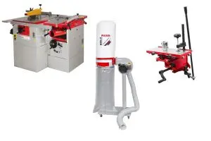 Combiné 5 opérations Holzmann K5 260L triphasé, mortaiseuse et aspirateur inclus 