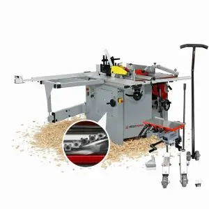 Combiné à bois 5 opérations Holzmann K5260PSMW2 230V  mortaiseuse et kit de déplacement inclus 