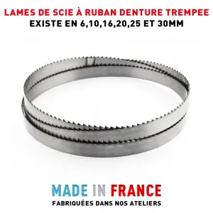 Lames de Scie à Ruban Denture Trempée SUR MESURE