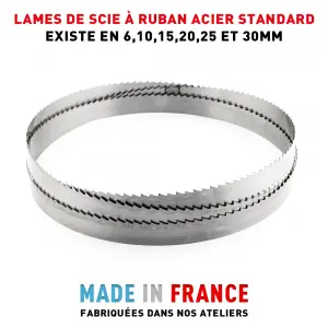 Lames de Scie à Ruban Acier standard C75 SUR MESURE