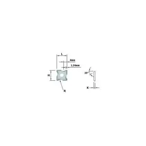 Plaquette carbure CMT Rayon 3 mm - 12 x 12 x 1.5 (à l'unité)