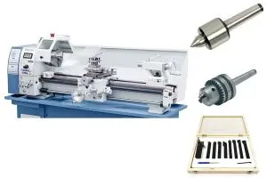 Tour à métaux électronique Bernardo PROFI 750LZ, jeu de 9 outils, pointe tournante, mandrin inclus