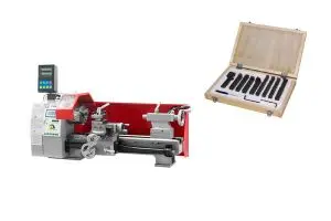 Tour à métaux électronique Holzmann ED400FD Digital, Jeu de 9 outils à plaquettes carbure 10 x 10 inclus