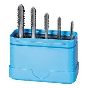 Coffret de 5 tarauds machine courts entrée droite, M3 à M8, HSS, ISO R529 JANIN