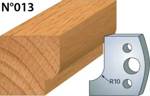 Fers de toupie hauteur 40 épaisseur 4 mm Congé rayon 10 mm