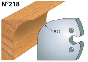Fers de toupie hauteur 50 épaisseur 5 mm Congé rayon de 25 mm