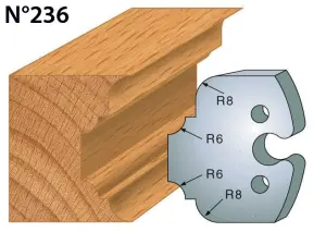 Fers de toupie hauteur 50 épaisseur 5 mm Multi-baguette congé et 1/4 rond
