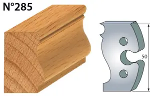 Fers de toupie hauteur 50 épaisseur 5 mm Baguette filet Louis XV