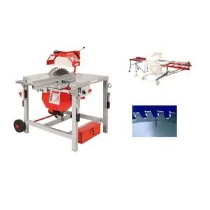 Scie Circulaire De Chantier Holzmann TS400Z - 400V comprenant lame Ø400 al.30-60 dents et rallonge de table
