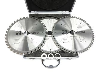 Coffret 3 lames carbure PRO diamètre 250 mm Fisch