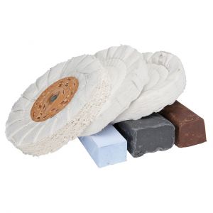 Kit de polissage pour aluminium 350 x 25 x 16 mm, 6 pièces