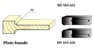 Profils série 565 - Congé de 6 mm - ref.BD 565.461