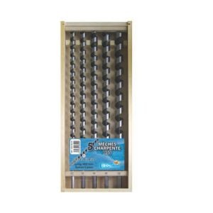 Coffret 5 mèches charpente HSS 'PRO' longueur 235 mm