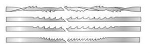 Assortiment de 12 lames de scie à chantourner lisses longueur 130 mm