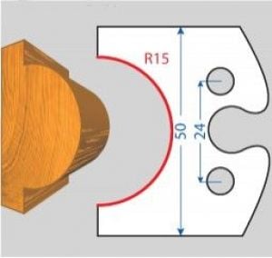 Contre/fers ht. 50 x 5 m/m - Mouton de 29 mm (la paire)